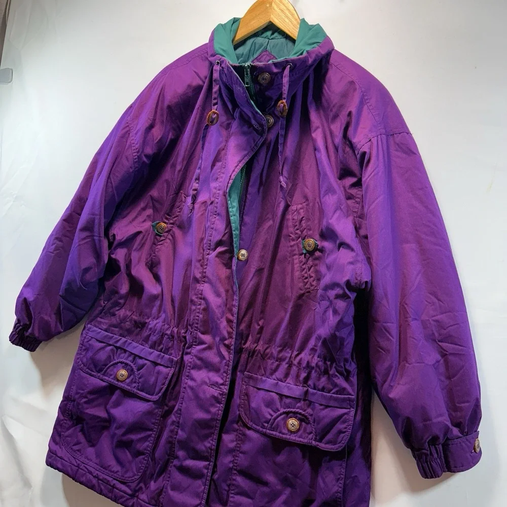 VINTAGE Bomber Jacket Size Medium Izzi Innovations Thermolite Ski Snow Coat - Picture 4 of 16